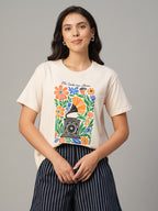 Women's Natural 100% Organic Cotton Regular Fit Tshirt
