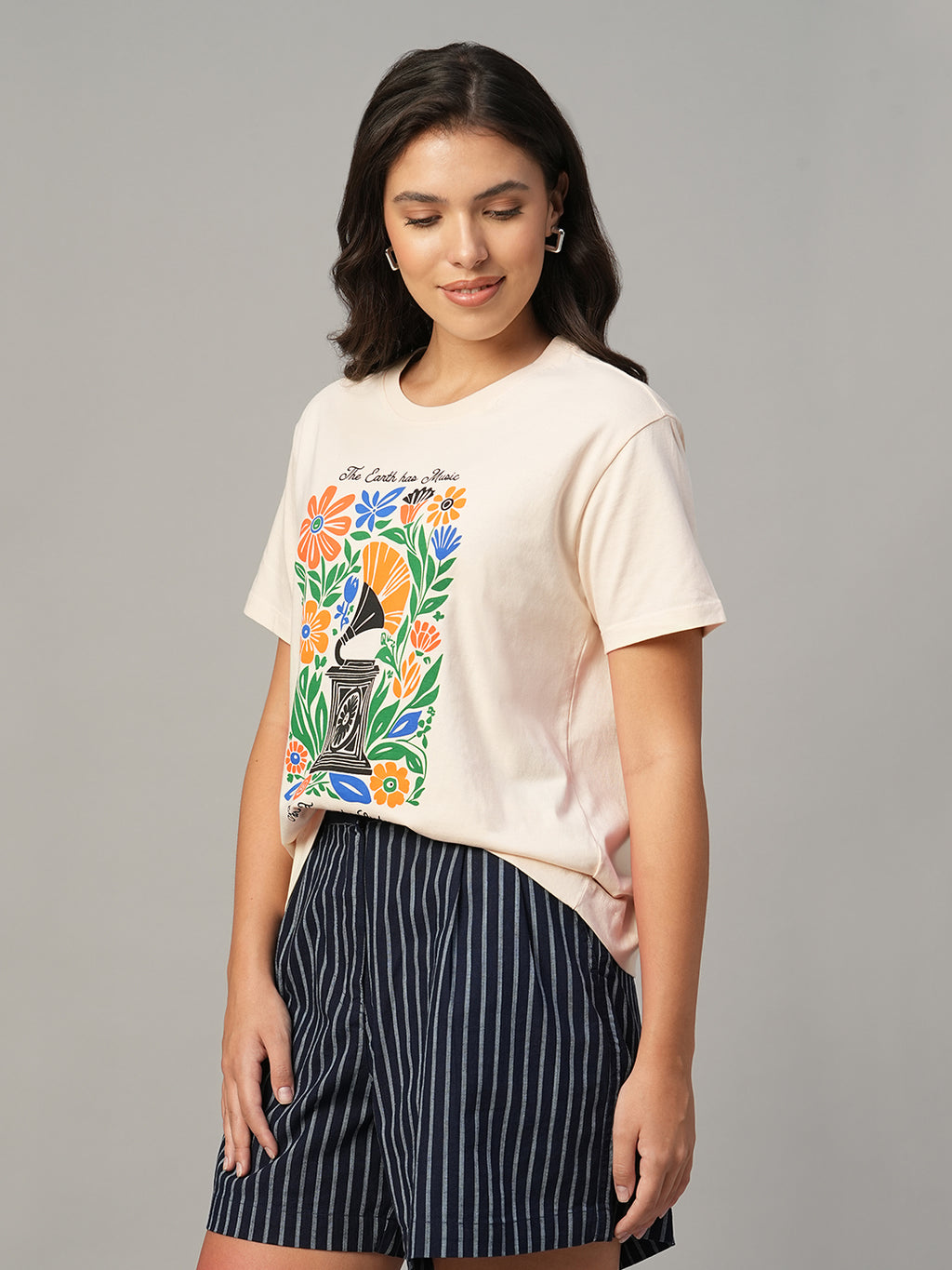 Women's Natural 100% Organic Cotton Regular Fit Tshirt