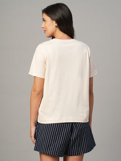 Women's Natural 100% Organic Cotton Regular Fit Tshirt
