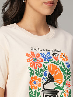 Women's Natural 100% Organic Cotton Regular Fit Tshirt