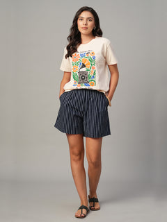 Women's Natural 100% Organic Cotton Regular Fit Tshirt