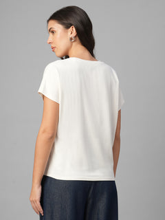 Women's Natural Cotton Bamboo Elastane Relax Fit Tshirt
