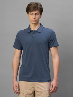 Men's Lavender Cotton Bamboo Elastane Regular Fit Tshirt