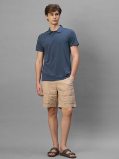 Men's Lavender Cotton Bamboo Elastane Regular Fit Tshirt