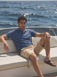 Men's Lavender Cotton Bamboo Elastane Regular Fit Tshirt