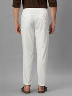 Men's Offwhite 100% Cotton Regular Fit Pant