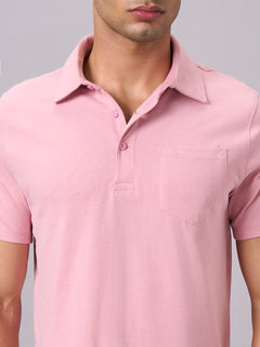 Men’s Organic Cotton Regular Fit T-Shirt Light Pink