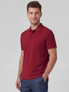 Men’s Organic Cotton Regular Fit Half Sleeve T-Shirt Red