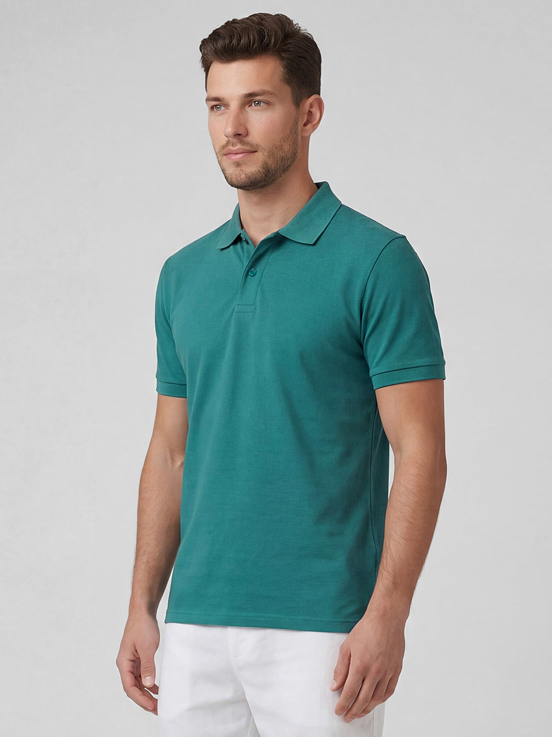 Men's Teal 100% Organic Cotton Regular Fit Tshirt