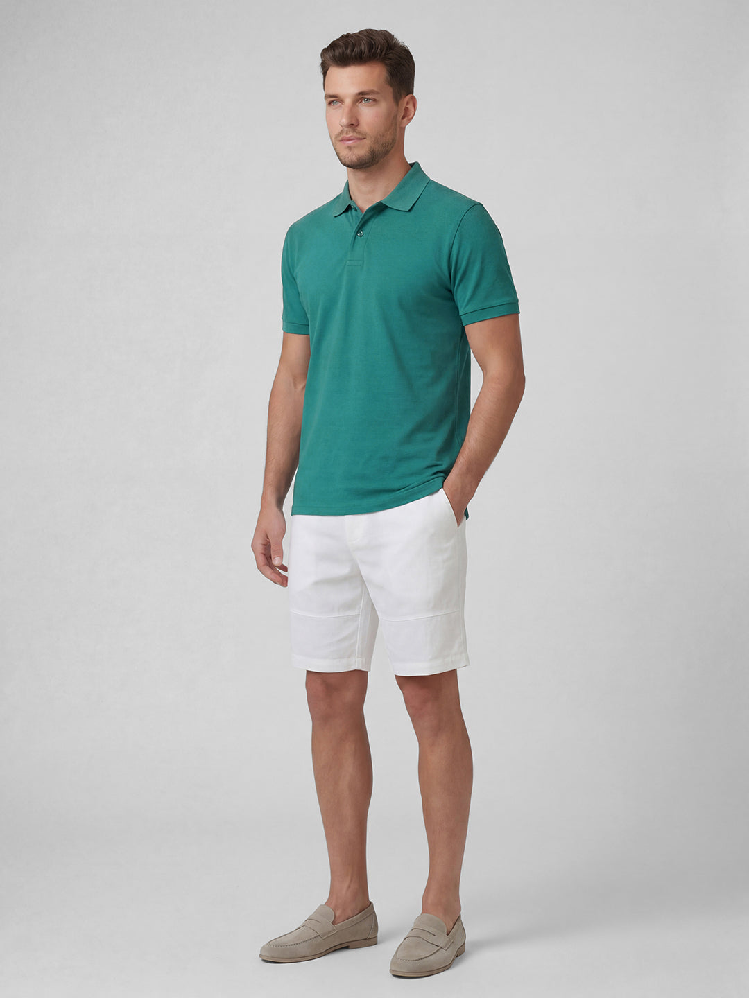 Men's Teal 100% Organic Cotton Regular Fit Tshirt