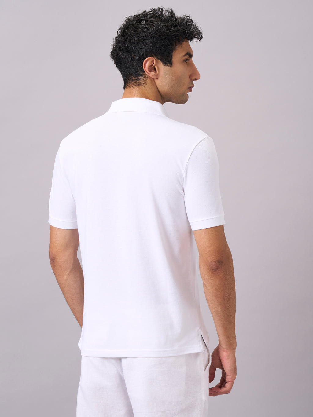 Men's White 100% Organic Cotton Regular Fit Tshirt
