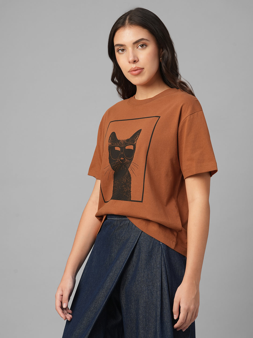 Women's Rust 100% Organic Cotton Regular Fit Tshirt