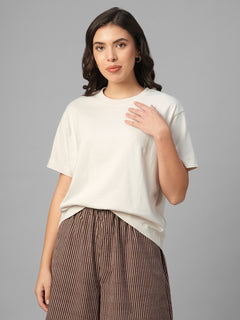 Women's Natural 100% Organic Cotton Regular Fit Tshirt
