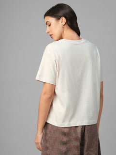 Women's Natural 100% Organic Cotton Regular Fit Tshirt