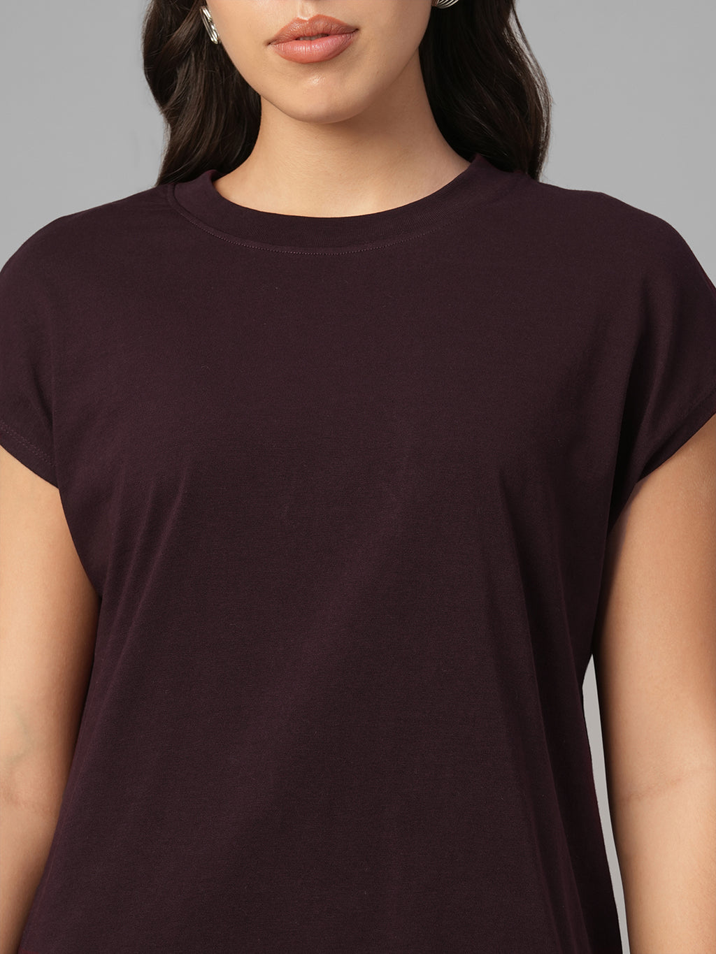 Women's Wine 100% Organic Cotton Regular Fit Tshirt