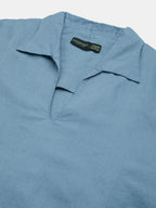 Men's Blue Linen Cotton Regular Fit Shirt