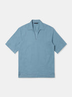 Men's Blue Linen Cotton Regular Fit Shirt