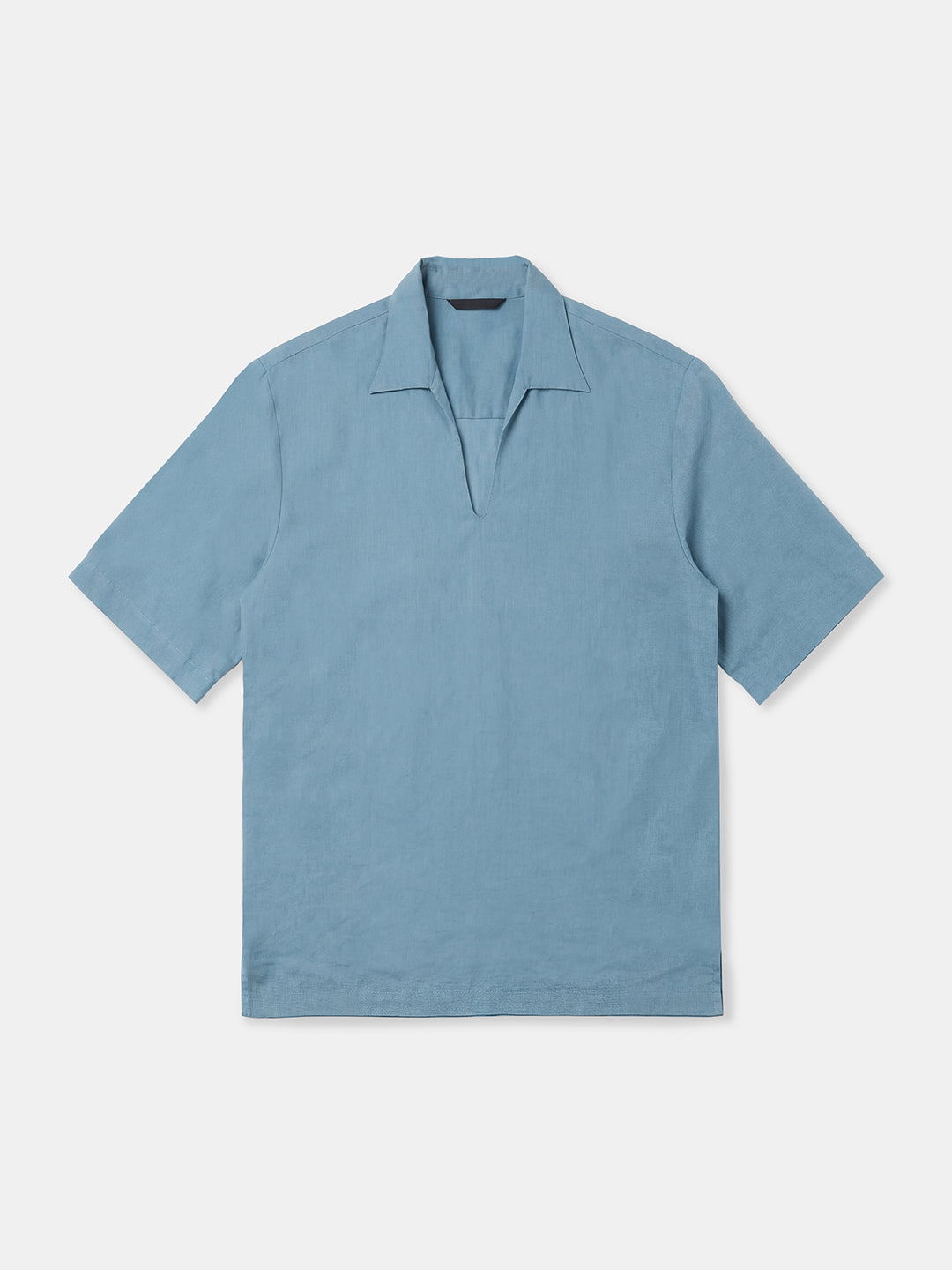 Men's Blue Linen Cotton Regular Fit Shirt