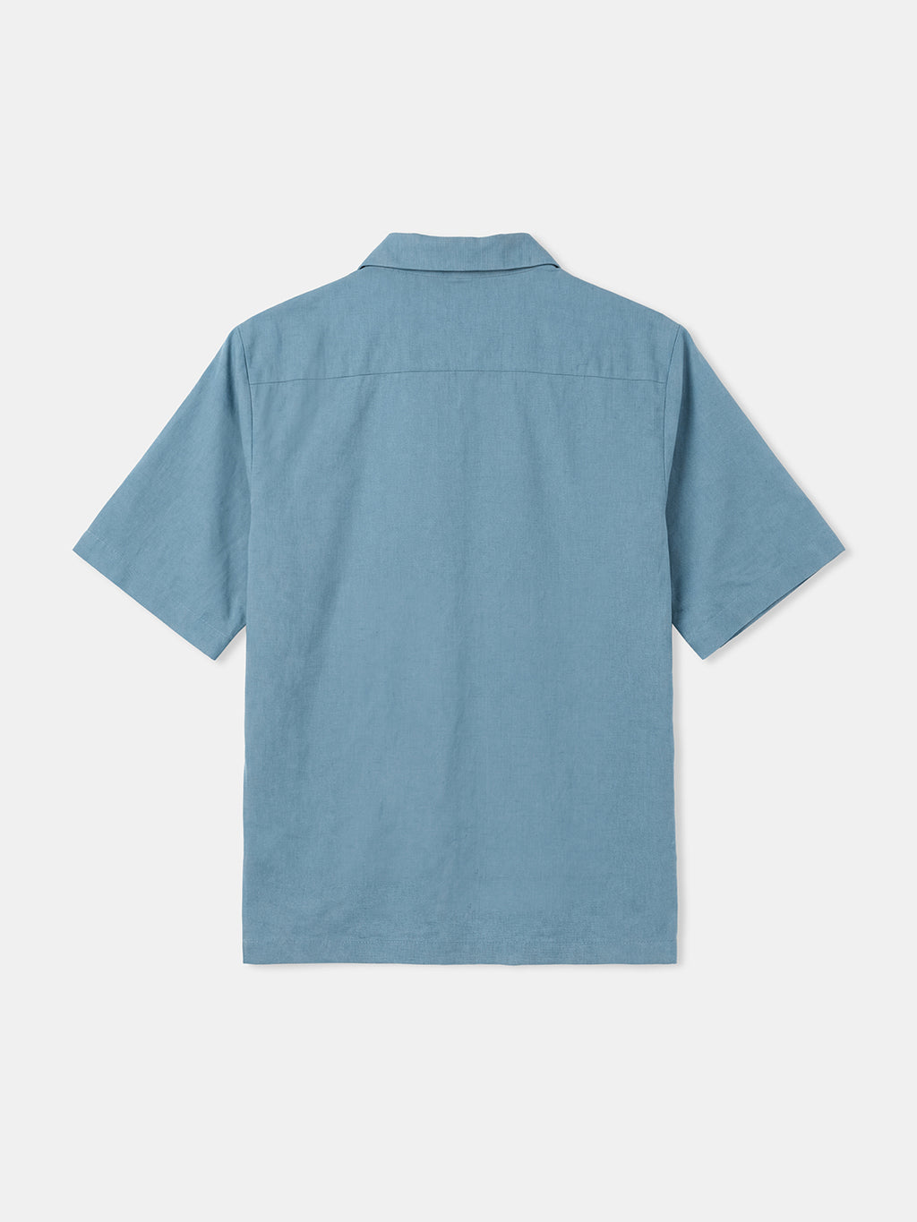 Men's Blue Linen Cotton Regular Fit Shirt