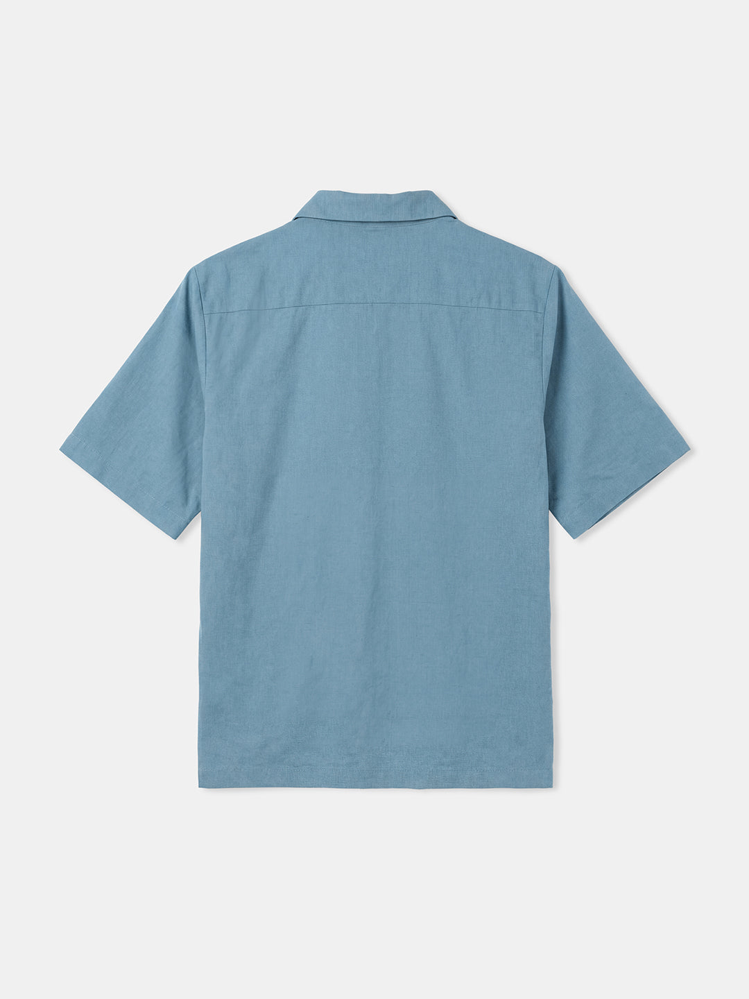 Men's Blue Linen Cotton Regular Fit Shirt