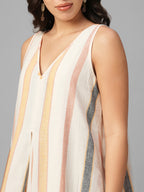 Women's Natural Linen Cotton Regular Fit Dress