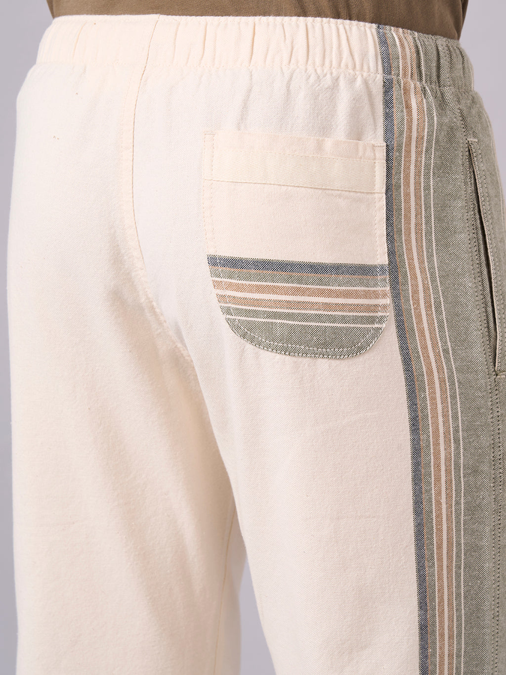 Men's Natural 100% Cotton Regular Fit Pant