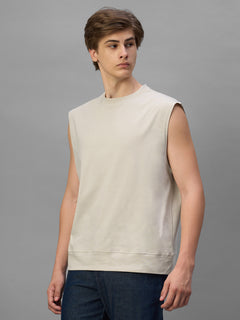 Men's Natural 100% Organic Cotton Relax Fit Knit Vest