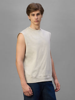 Men's Natural 100% Organic Cotton Relax Fit Knit Vest