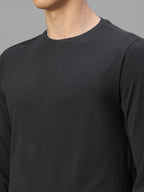 Men's Grey Cotton Bamboo Elastane Regular Fit Tshirt