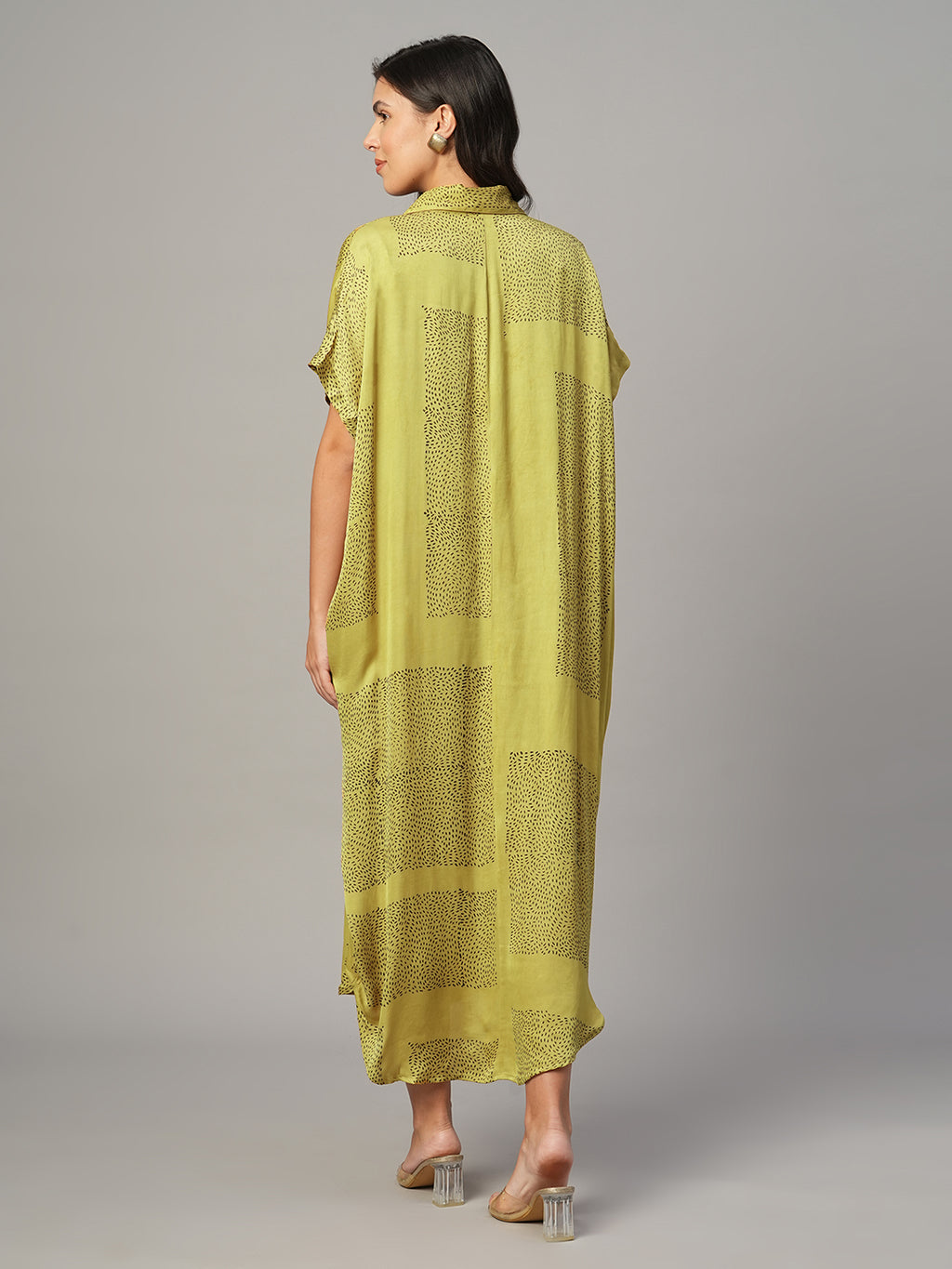 Women's Mustard Modal Viscose Boxy Fit Dress