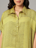Women's Mustard Modal Viscose Boxy Fit Dress