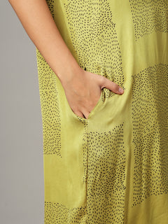 Women's Mustard Modal Viscose Boxy Fit Dress