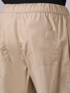 Men's Khaki 100% Cotton Loose Fit Pant