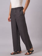 Men's Slate 100% Linen Loose Fit Pant