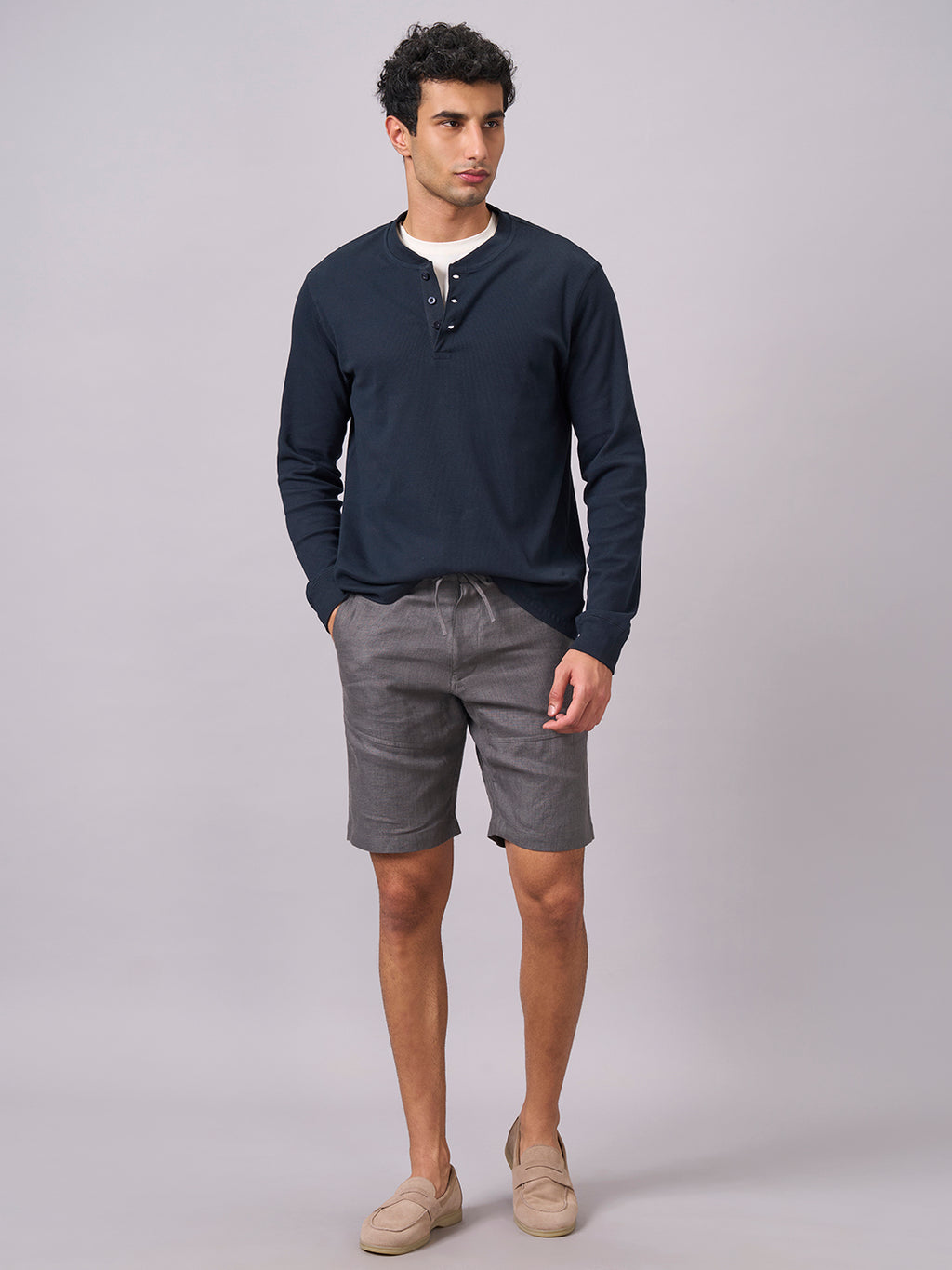 Men's Cotton Elastane Regular Fit Tshirt Navy
