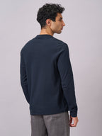 Men's Cotton Elastane Regular Fit Tshirt Navy