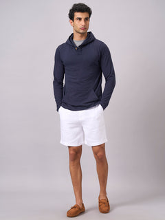 Men’s Organic Cotton Regular Fit Hooded T-Shirt Navy