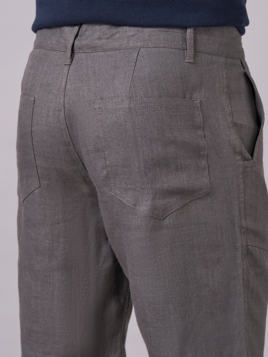 Men's Slate 100% Linen Regular Fit Shorts