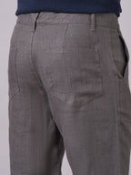 Men's Slate 100% Linen Regular Fit Shorts