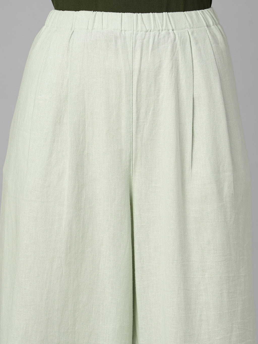 Women's Sage Linen Viscose Regular Fit Pant