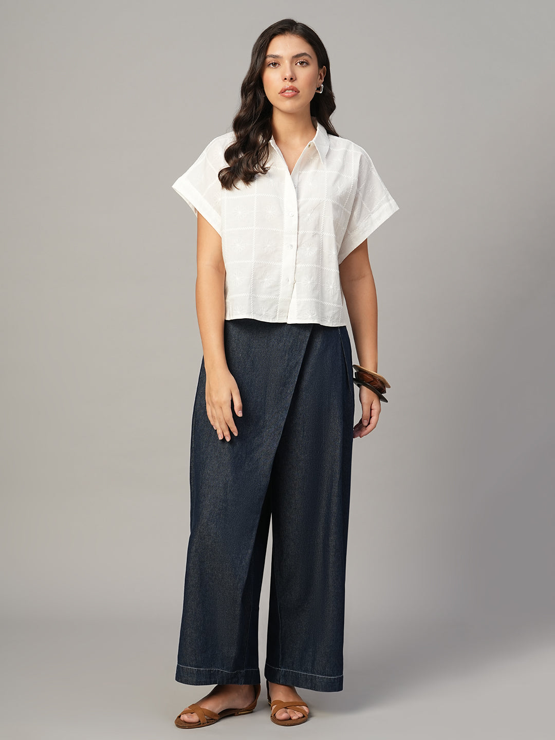 Women's Denim 100% Cotton Regular Fit Culotte