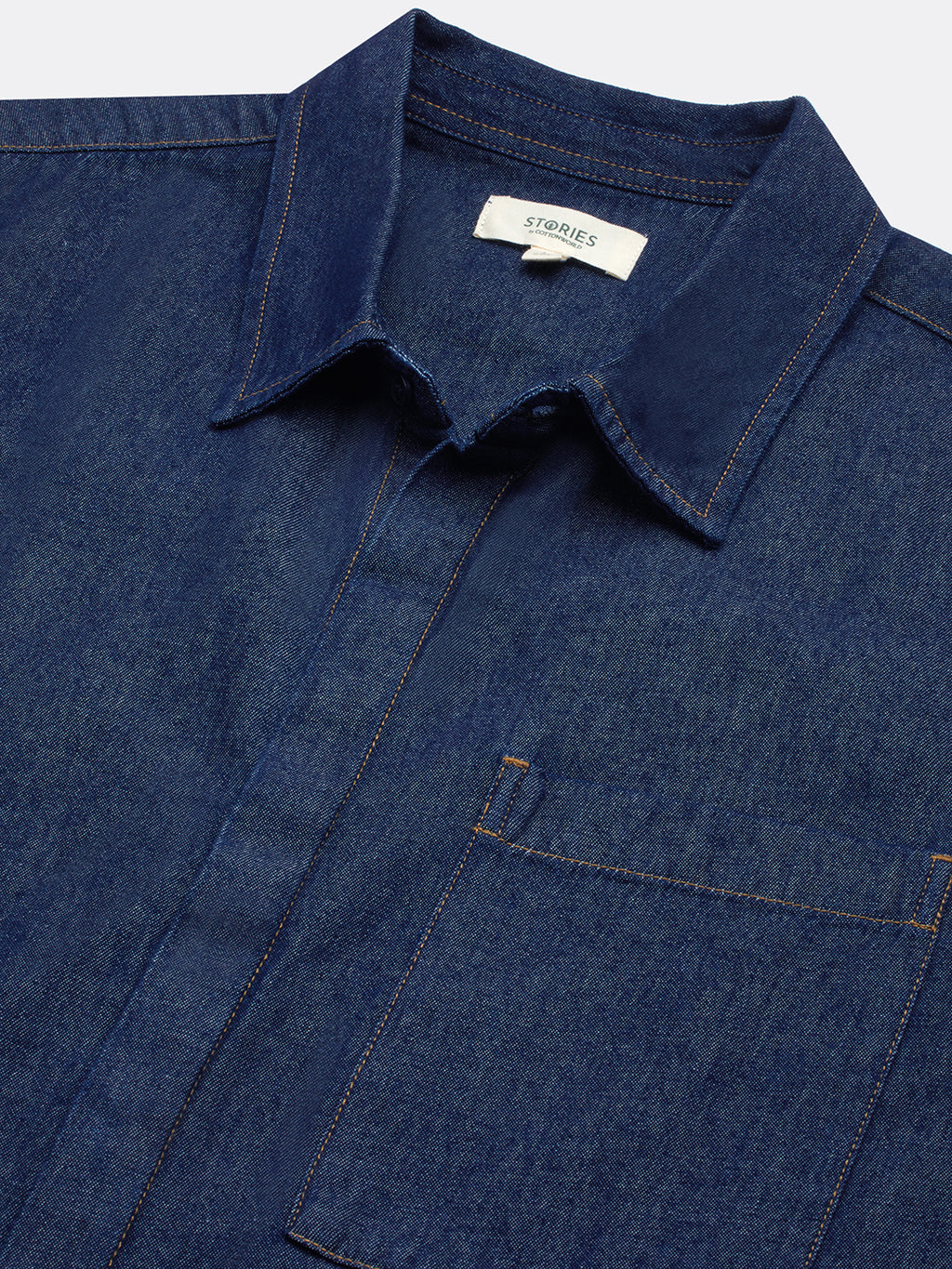 Men's Denim Blue 100% Cotton Regular Fit Shirt