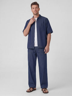 Men’s Cotton Denim Loose Fit Pant Blue