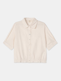 Women's Offwhite 100% Cotton Regular Fit Blouse