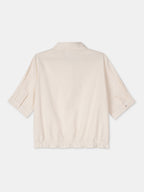 Women's Offwhite 100% Cotton Regular Fit Blouse