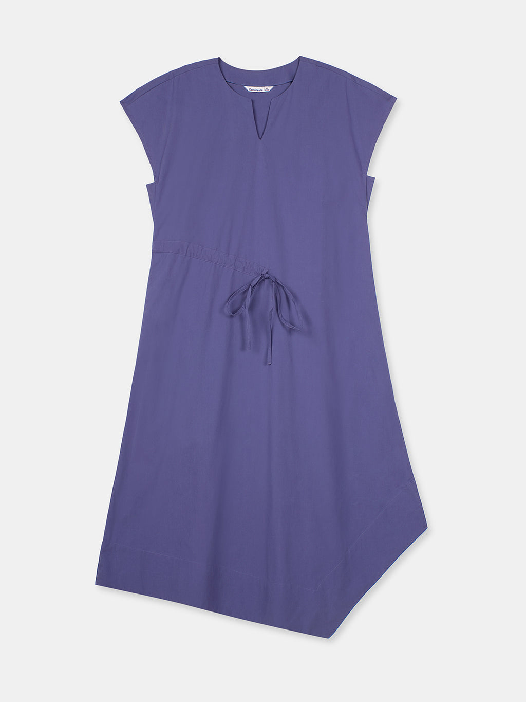 Women's Blue Cotton Lycra Regular Fit Dress