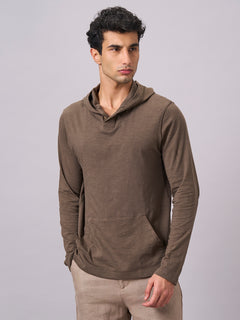 Men's 100% Organic Cotton Regular Fit Tshirt Brown