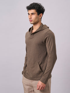 Men's 100% Organic Cotton Regular Fit Tshirt Brown