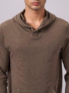 Men's 100% Organic Cotton Regular Fit Tshirt Brown