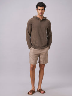 Men's 100% Organic Cotton Regular Fit Tshirt Brown